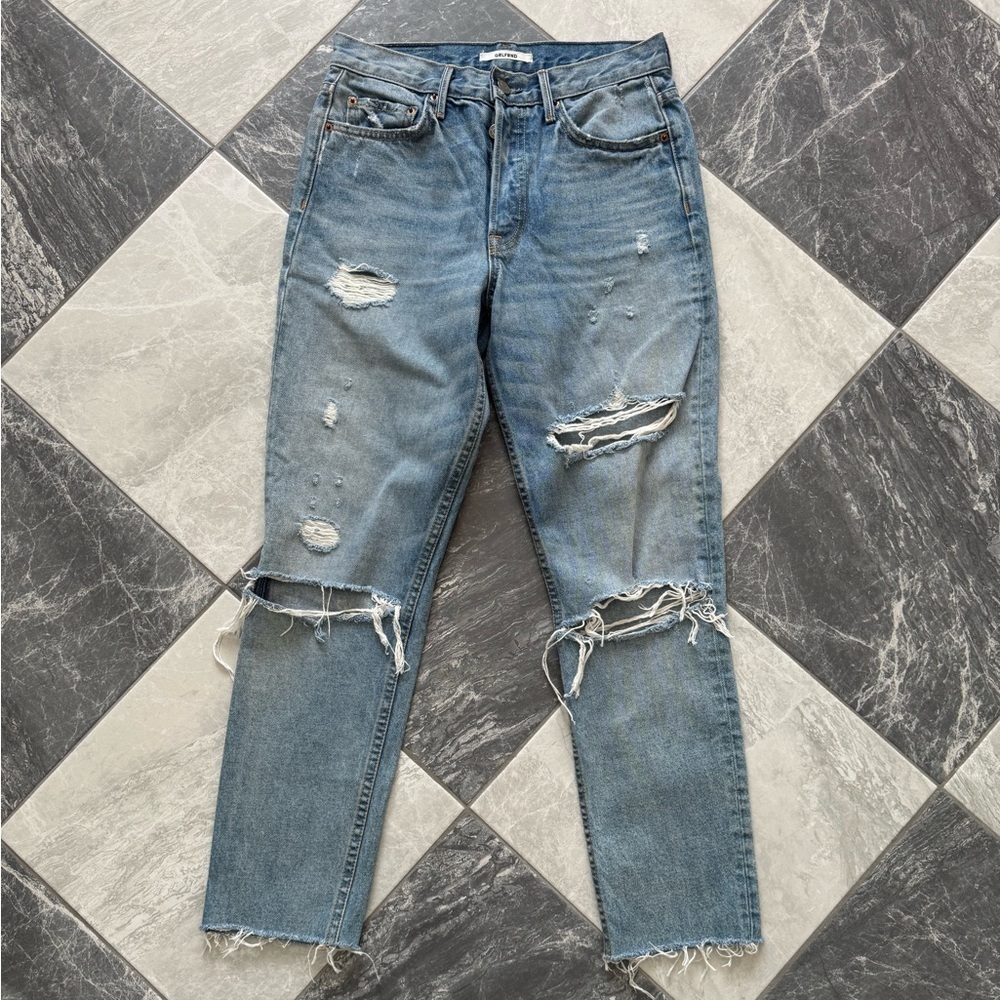 GRLFRND Karolina Distressed Denim Jean - Size 27 - EUC - Light Wash